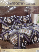 Load image into Gallery viewer, Navy Beige Southwestern Bedding Set
