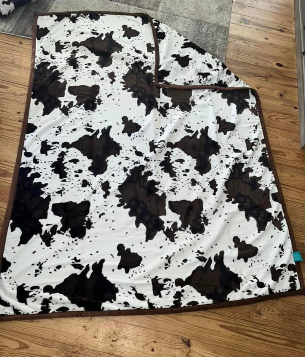 Cow Print Blanket Super Plush 60x80”