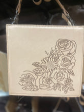 Load image into Gallery viewer, Leather Etched Floral Crossbody Purse
