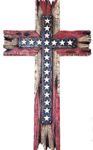 Load image into Gallery viewer, US Red White &amp; Blue Star Cross
