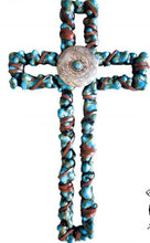 Load image into Gallery viewer, Turquoise Medallion Stone Cross
