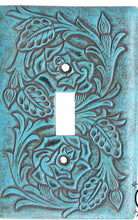 Load image into Gallery viewer, Turquoise Tooled Cover Plates
