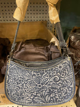 Load image into Gallery viewer, Floral Tooled Crossbody
