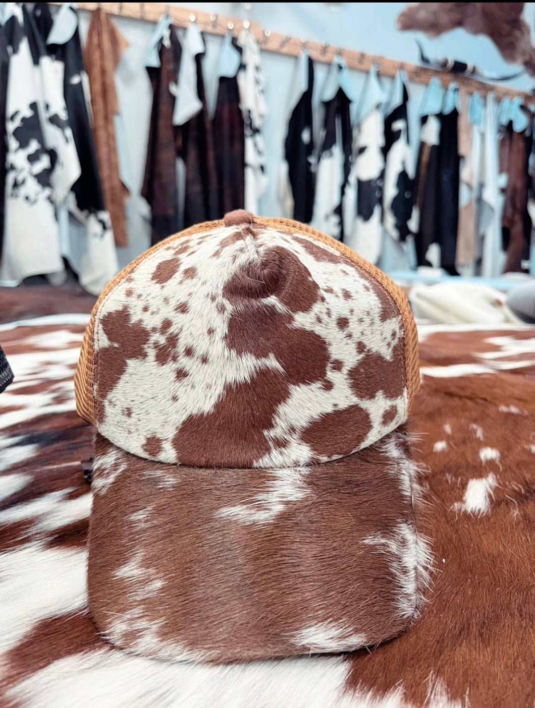 Cowhide Baseball Caps