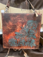 Load image into Gallery viewer, Leather Etched Floral Crossbody Purse
